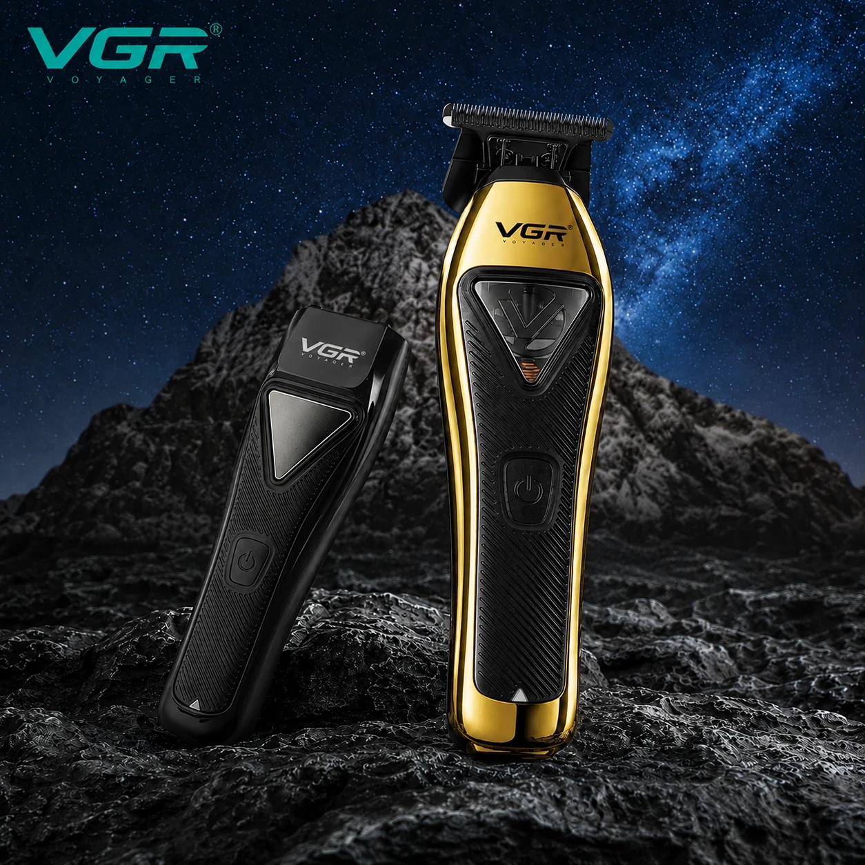 VGR V-994 professional hair trimmer, gold and black finish